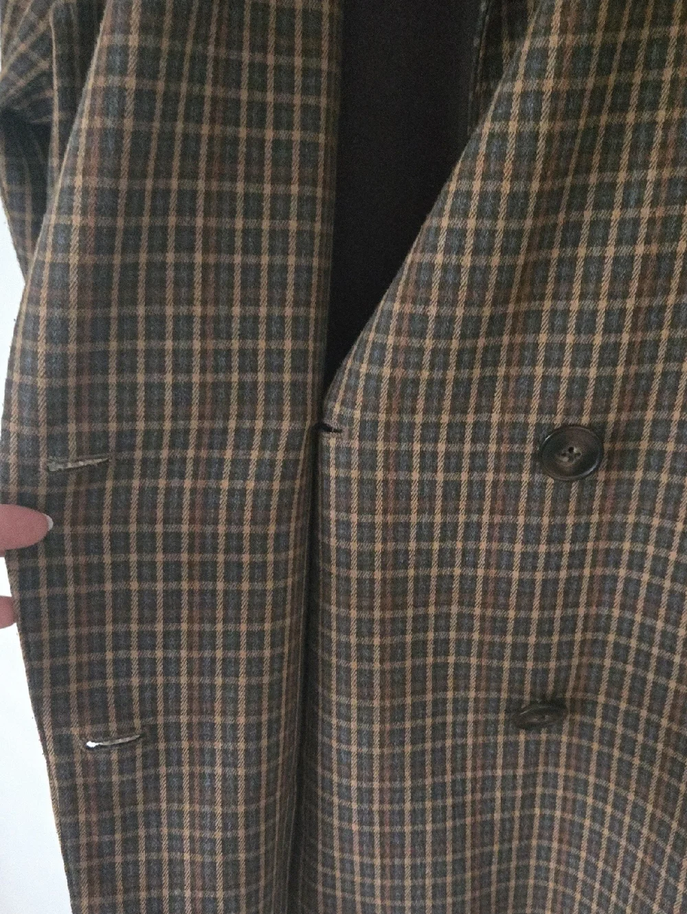 Madewell Caldwell Double-Breasted Blazer Oversized Checkered Pocket Lined NWOT